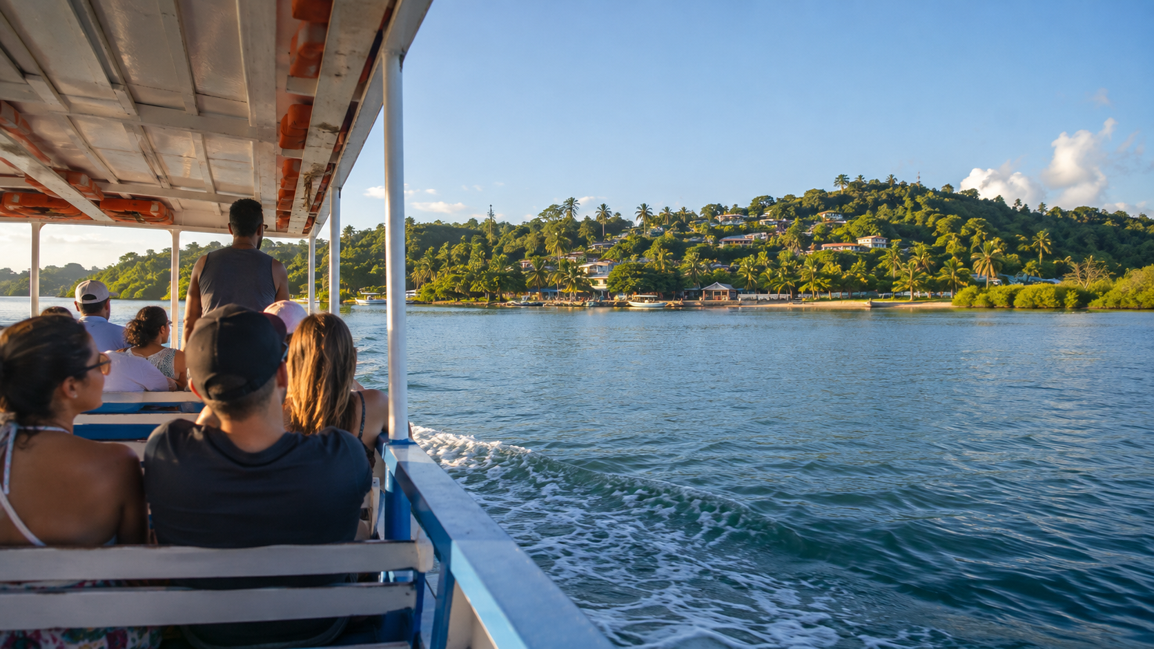 Travessia de balsa em direção a Arraial d'Ajuda